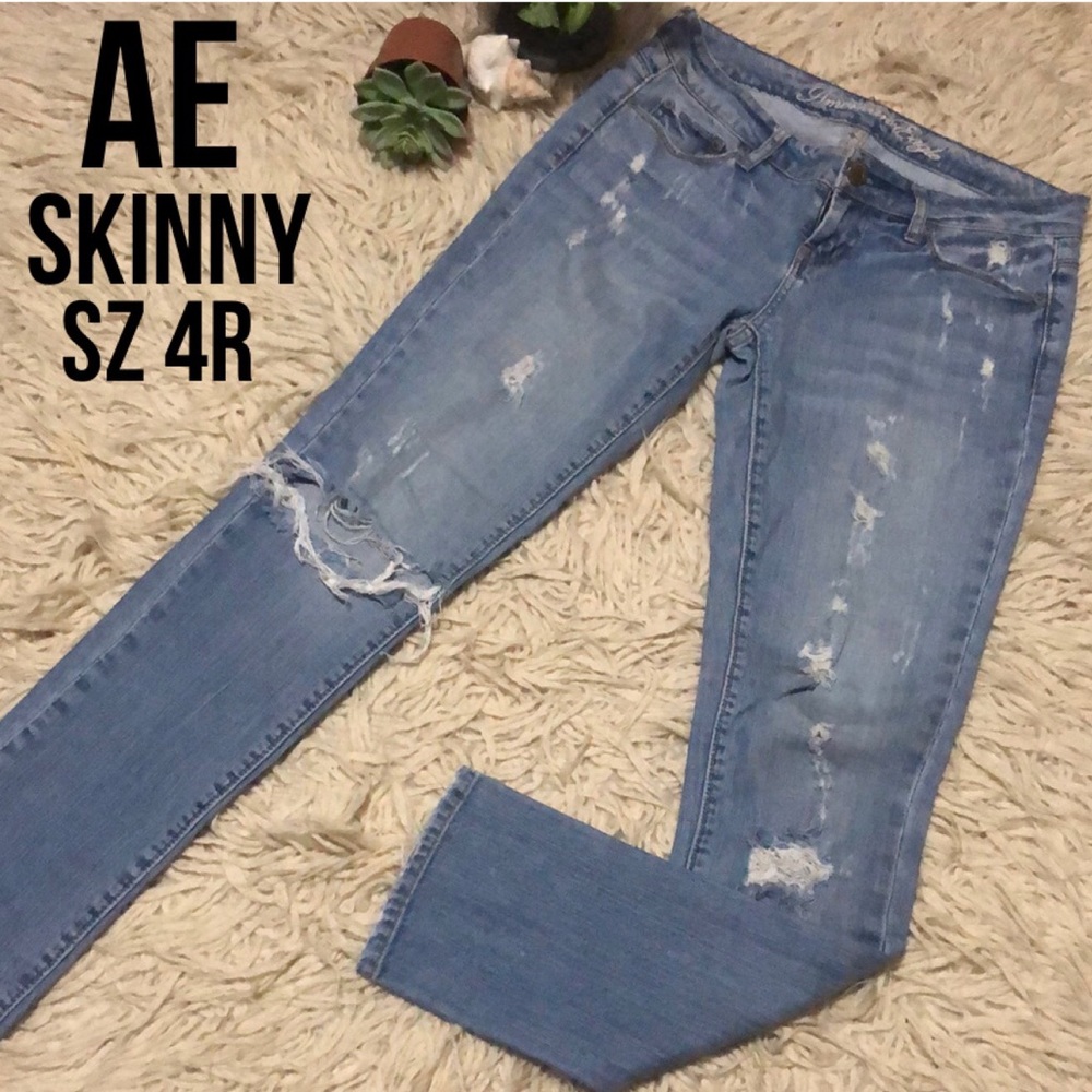 AE Skinny Jean-Heavily Distressed-Sz 4R